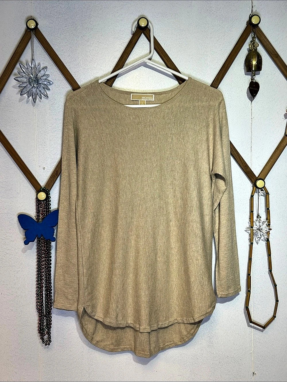 Michael Kors Long Sleeve Tunic in Brown